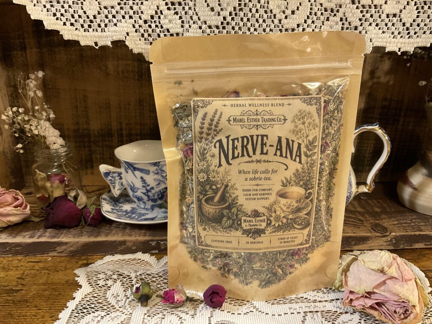 Relaxing herbal tea for stress relief