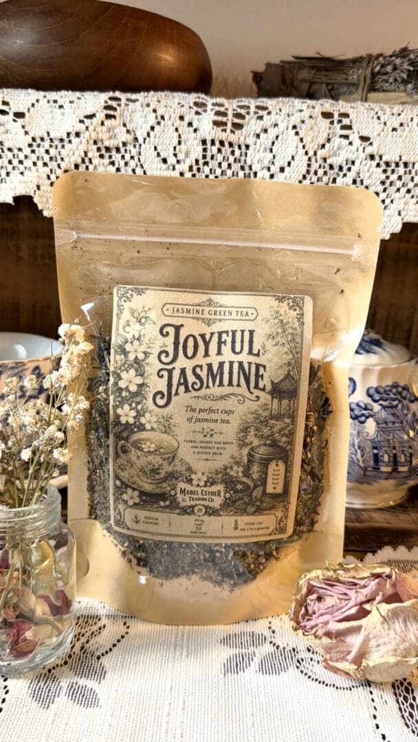 Jasmine green tea blend for joyful moments.